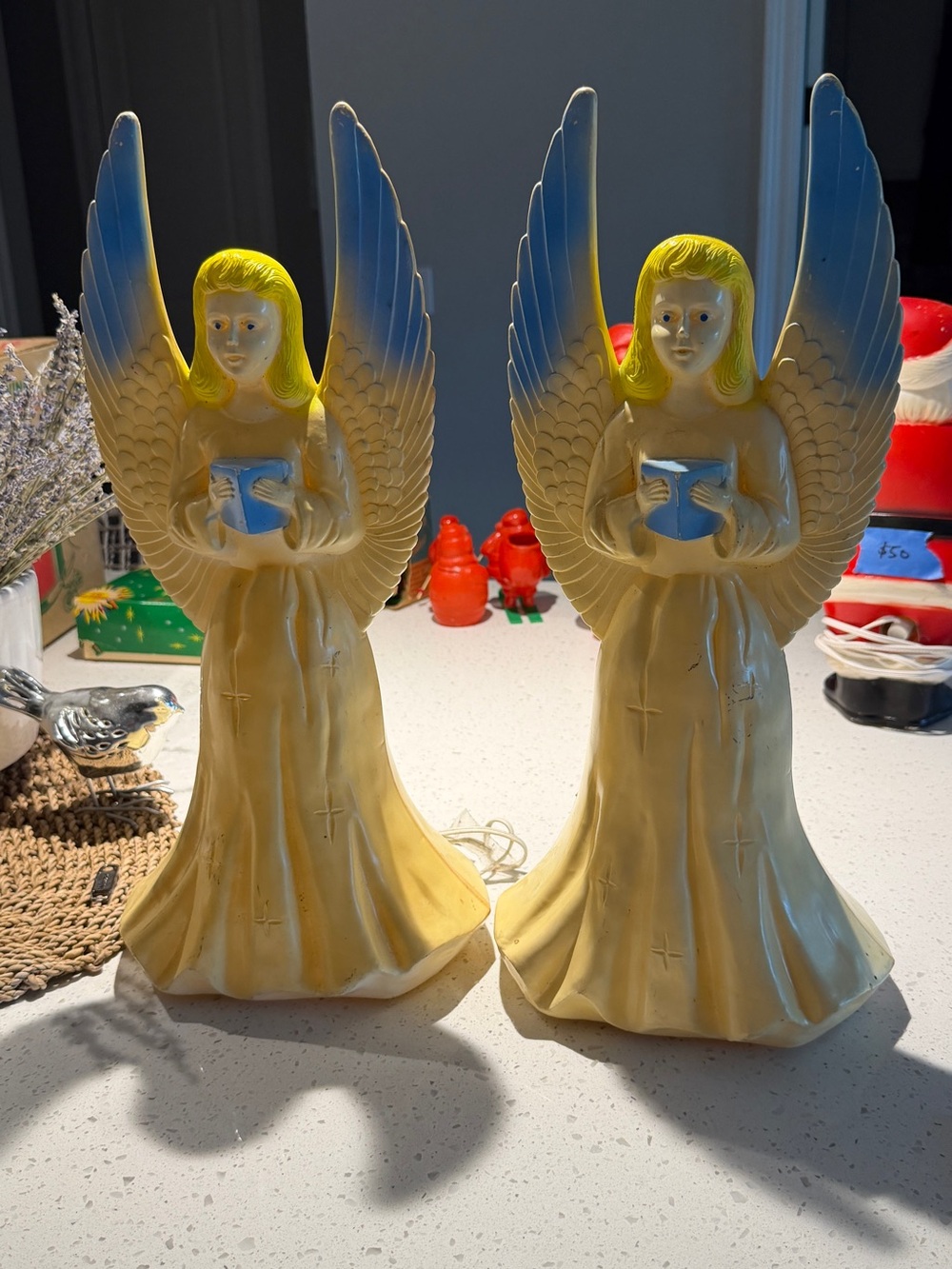 Pair of Vintage Union Products Christmas Angels